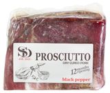 Изображение товара Прошутто «Сытный Дом» свиной сыровяленый окорок с черным перцем нарезка, вес