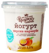 Изображение товара Йогурт «ЦарКа» персик-маракуйя 3,5%, 400 г