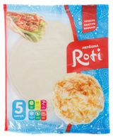 Изображение товара Лепешка пшеничная Roti Роти тонкая без начинки халяль замороженная 5 шт, 450 г