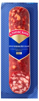 Изображение товара Колбаса сырокопченая «Клинский» Брауншвейгская полусухая, 300 г