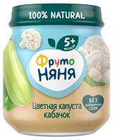 Изображение товара Пюре «ФрутоНяня» натуральное из цветной капусты и кабачков с 5 мес., 110 г