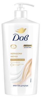 Изображение товара Крем-гель для душа женский «Дав» Нежность шелка с драгоценными маслами увлажняющий , 610 мл