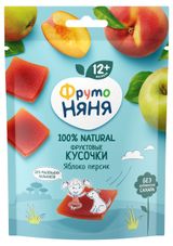 Изображение товара Кусочки фруктовые «ФрутоНяня» Яблоко-Персик с 12 мес., 53 г
