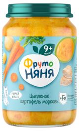 Изображение товара Пюре «Фруто Няня» цыпленок картофель морковь с 9 мес., 190 г