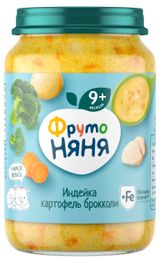 Изображение товара Пюре «Фруто Няня» индейка, картофель, брокколи с 9 мес., 190 г