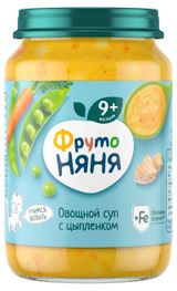 Изображение товара Овощной суп «Фруто Няня» с цыпленком с 9 мес., 190 г