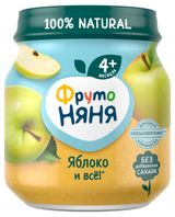 Изображение товара Пюре «ФрутоНяня» из яблок гипоаллергенное с 4 мес., 100 г