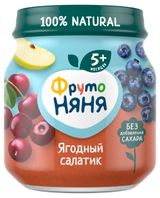 Изображение товара Пюре «ФрутоНяня» ягодный салатик с 5 мес., 100 г