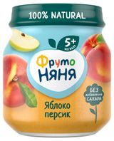 Изображение товара Пюре «ФрутоНяня» яблоко персик с 5 мес., 100 г