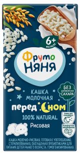 Изображение товара Каша молочная «ФрутоНяня» рисовая с 6 мес., 200 мл