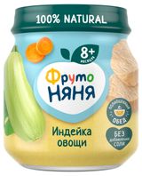 Изображение товара Пюре «ФрутоНяня» индейка с овощами с 8 мес., 100 г