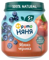 Изображение товара Пюре «ФрутоНяня» яблоко-черника с 5 мес., 100 г