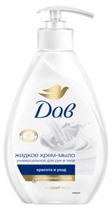 Изображение товара Крем мыло для рук «Дав» Красота и уход универсальное жидкое с дозатором, 250 мл