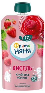 Изображение товара Кисель «ФрутоНяня» малина клубника с 12 месяцев, 130 г
