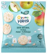 Изображение товара Мини-хлебцы рисовые «ФрутоНяня» с яблоком и пребиотиком, 30 г
