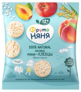Изображение товара Мини-хлебцы рисовые «ФрутоНяня» с яблоком персиком и пребиотиком, 30 г