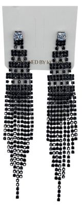 Изображение товара Серьги Golden Tree Черные стразы, 1 пара