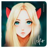 Изображение товара Записная книжка Meshu Neko 170х170мм на скрепке без линовки, 40 л