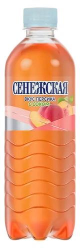 Изображение товара Вода питьевая «Сенежская» со соком персика газированная, 500 мл