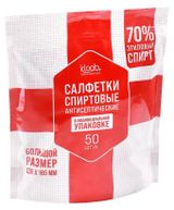 Изображение товара Салфетки спиртовые антисептические Kloob 135х185 мм, 50 шт
