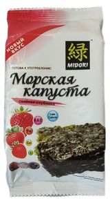 Изображение товара Морская капуста сушеная MIDORI соленая со вкусом клубники, 5 г