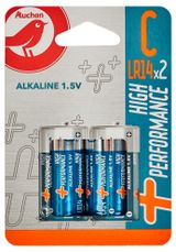 Изображение товара Батарейки АШАН Красная птица Perfomance LR14, 2 шт