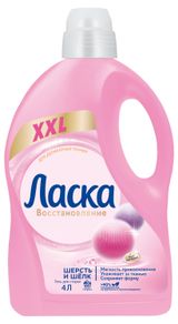 Изображение товара Гель для стирки «Ласка» Восстановление Шерсть и Шёлк для деликатных тканей, 4 л (66 стирок)