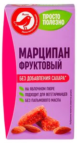 Изображение товара Конфеты АШАН Красная птица фруктовые с марципаном, 120 г