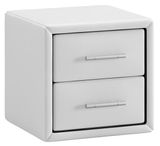 Изображение товара Тумба прикроватная Элис с мягкой обивкой из экокожи белая, 45х41,5х43 см