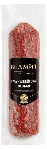 Изображение товара Колбаса сырокопченая «Велмит» Брауншвейгская особая ~ 500 г