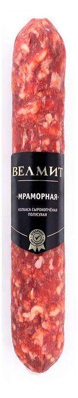 Изображение товара Колбаса сырокопченая «Велмит» Мраморная ~ 300 г