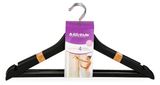 Изображение товара Набор вешалок Attribute Siluet Black универсальные 44 см, 4 шт