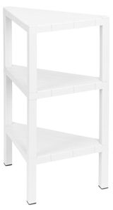 Изображение товара Этажерка Этажерка Econova Nature угловая 3 полки белая, 330х330х725 мм