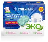 Изображение товара Таблетки для посудомоечных машин Synergetic Ultra power Биоразлагаемые бесфосфатные, 100 шт