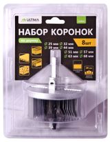 Изображение товара Набор коронок по дереву Ultima 25-68мм/28 мм, 8 шт