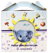 Изображение товара Набор детской посуды «Дулевский фарфор» Слоник, 3 предмета