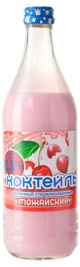 Изображение товара Коктейль молочный «Можайский» стерилизованный с ароматом вишни 2,5%, 0,45 л