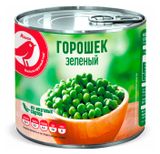 Изображение товара Горошек зеленый АШАН Красная птица, 400 г