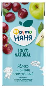 Изображение товара Нектар «ФрутоНяня» яблоко-вишня осветленный с 3-х лет, 500 мл