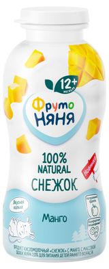 Изображение товара Напиток кисломолочный Снежок детский «ФрутоНяня» с 12 мес, манго 2,0% охлажденный, 200 г