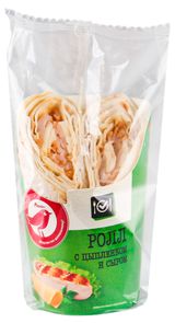 Изображение товара Ролл АШАН Красная птица с цыплёнком и сыром, 170 г