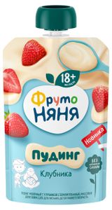 Изображение товара Пудинг «ФрутоНяня» молочный с клубникой с 18 мес., 90 г