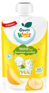 Изображение товара Творог «ФрутоKids» банановый пломбир с 6 мес., 90 г