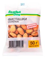 Изображение товара Фисташки «Каждый день» жареные соленые, 50 г