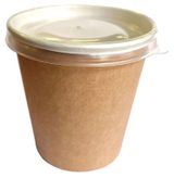 Изображение товара Контейнер бумажный с крышкой 450 мл, 3 шт