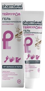 Изображение товара Гель для ног Pharmlevel Теймурова антибактериальный со спиртом, 50 мл
