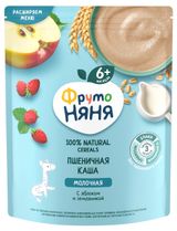 Изображение товара Каша молочная «ФрутоНяня» пшеничная с яблоками и земляникой с 6 мес., 200 г