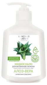 Изображение товара Крем-мыло жидкое для интимной гигиены «Красная Линия» Алоэ вера, 250 мл