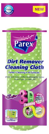 Изображение товара Салфетки для уборки в рулоне PAREX 3D-эффект 25х25 см, 9 шт в ассортименте