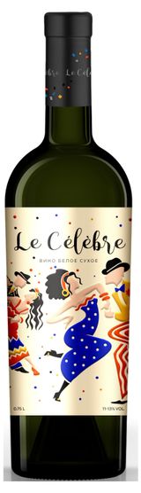 Изображение товара Вино Le Celebre белое сухое Россия, 0,75 л
